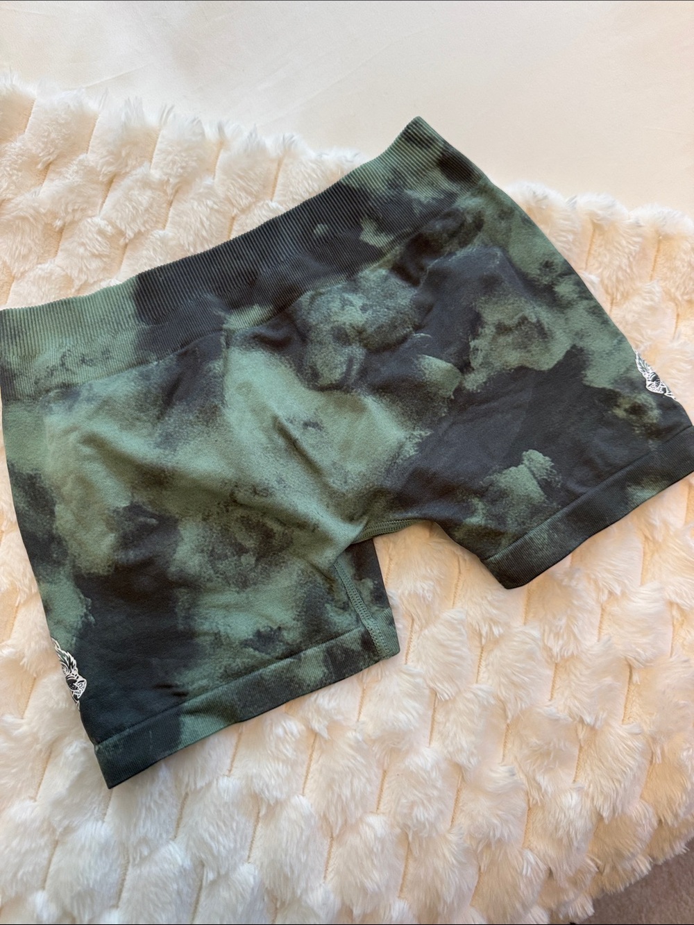 Darc Sport sage and charcoal Tie-Dye Athletic Shorts